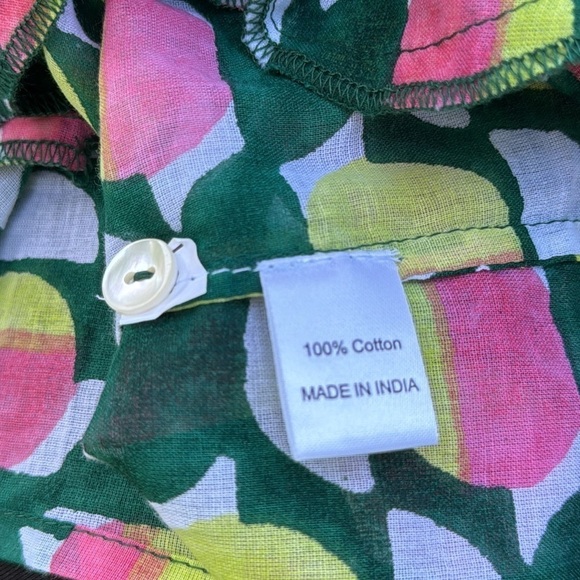 Banjanan cotton button up shirt, size XS - Picture 6 of 7